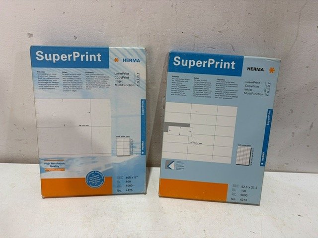 2 Blocks de Etiquetas Adhesivas SuperPrint Herma