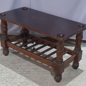 Mesa Ratona De Madera Oscura Estilo Clásico - imagen 2