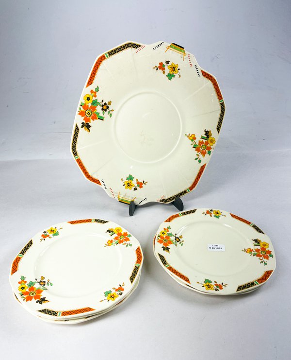 Platos de porcelana inglesa con diseño floral para lunch - imagen 1