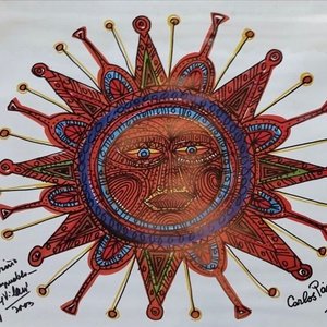 Serigrafía "El Sol del Cambalache" Atribuida a Carlos Páez Vilaró - imagen 2