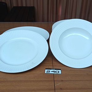 Juego Vajilla Porcelana Blanca Bugatti 13 Piezas - imagen 2