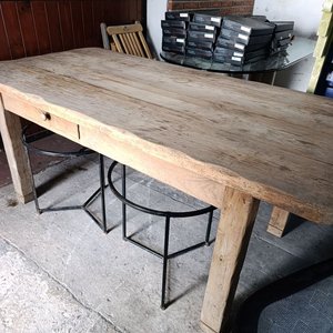 Mesa Rústica de Madera de Pino Maciza - 1.90m - imagen 6