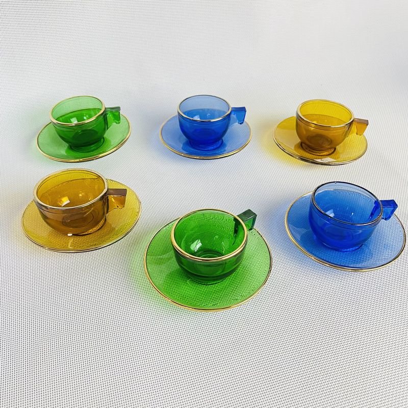 Juego de café francés antiguo napoleónico con filete de oro - imagen 6