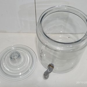 Dispensador de Vidrio Transparente con Canilla Metálica - 6 Litros - imagen 5