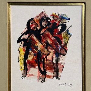 Obra de Andrés Montani: "Carnaval" Óleo sobre Fibra, 24x19 cm - imagen 2