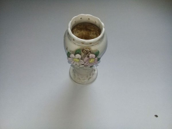 Vaso de porcelana decorativo floral - imagen 2