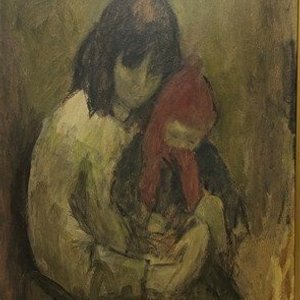 Lote siguiente: Oleo "Maternidad" de Manuel Lima, 70 x 50 cm, 1985