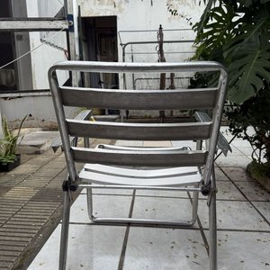 Silla Plegable de Aluminio Plateada - imagen 7