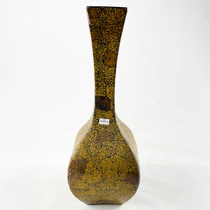 Lote siguiente: Florero Alto de Cerámica Beige con Diseño Craquelado