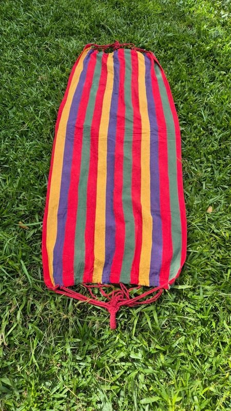 Hamaca Paraguaya de Lona Multicolor a Rayas - imagen 4