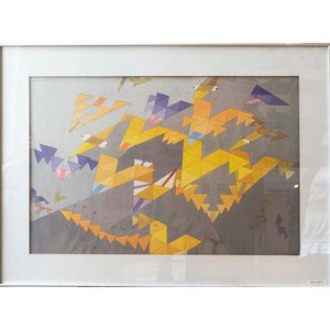 Lote siguiente: Obra "Pájaros Emigrando" de Juan Falkenstein, Técnica Mixta