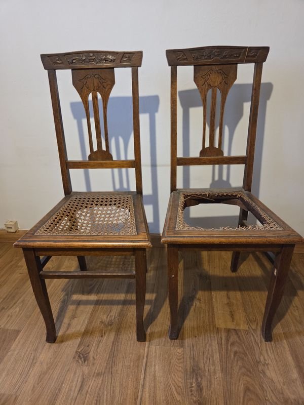 Sillas de roble para restaurar en excelente condición - imagen 2