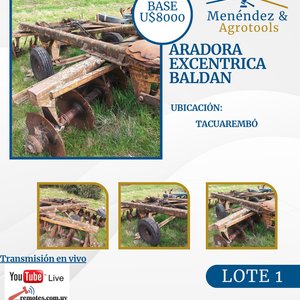 Aradora Excéntrica Baldan de 36 Discos de 26 Pulgadas - imagen 1