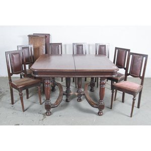 Lote anterior: Mesa de Comedor Inglesa con 7 Sillas y 2 Alargues - Requiere Restauración