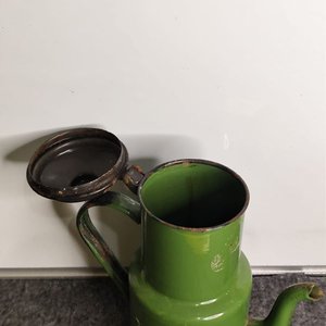 Cafetera Esmaltada Verde Grande Antigua - imagen 3