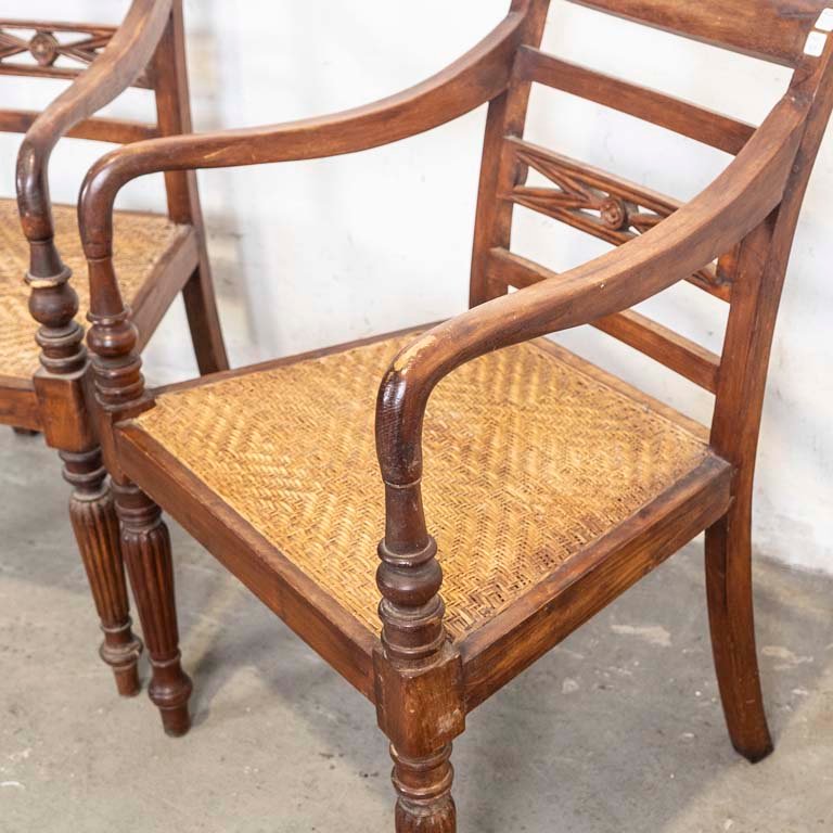 Sillones ingleses con asientos de ratán para decorar tu hogar - imagen 2