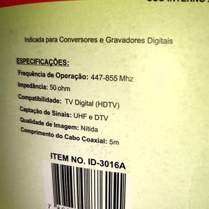 Antena TV Digital HD Magnética con Cable Coaxial de 5 Metros - imagen 4