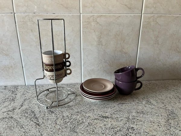 Tazas y platitos de café para espresso - imagen 2