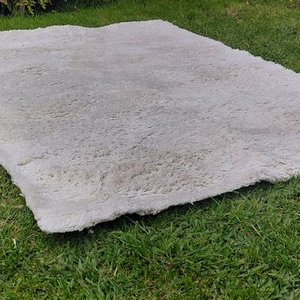 Alfombra Beige Suave Mullida Fibra Sintética 160x230 cm - imagen 3