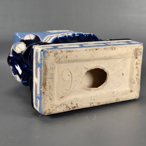 Figura de Elefante en Cerámica Esmaltada Azul y Lila - imagen 8