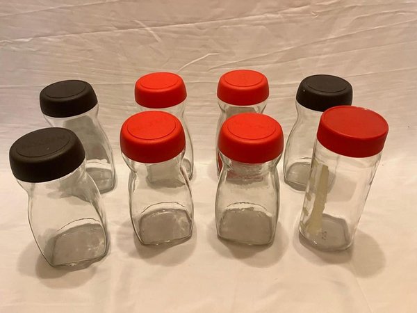 Lote de 7 Frascos de Vidrio Vacíos para Café con Tapas - imagen 1
