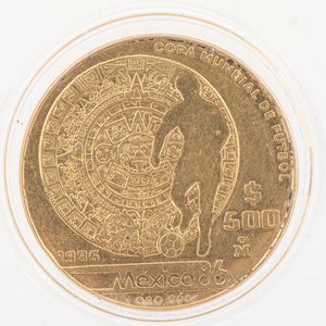 Lote anterior: Moneda de Oro Conmemorativa Mundial México 1986 - $500 Pesos 1985
