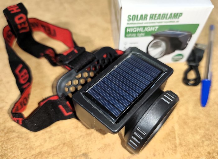 Lintera Minero LED Recargable y Solar - imagen 2