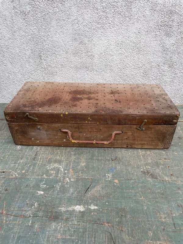 Caja de Herramientas Antigua de Madera
