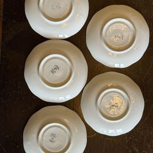 Juego de 5 Tazas con Plato de Porcelana Stanitta Paraná con Flores - imagen 8