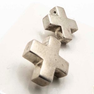 Par de Tornillos "Cruces" de Plata - 3.2gr - imagen 2