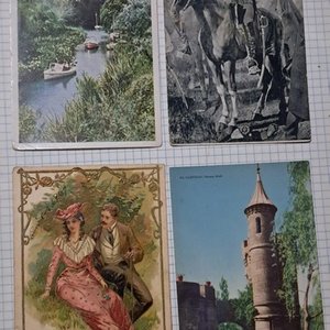 Lote siguiente: Lote de 4 Postales Antiguas de Uruguay: Arroyo Rosario y Escenas Históricas