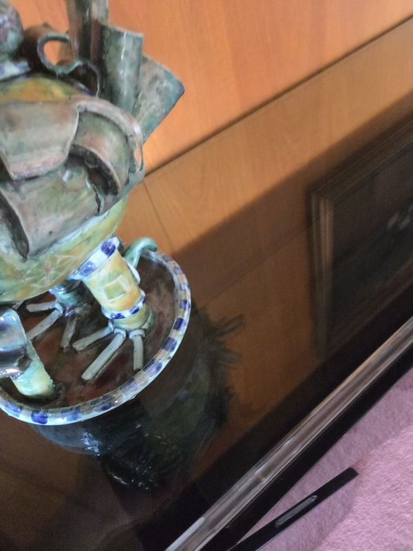 Figurita de cerámica de gallo, posiblemente nacional - imagen 7