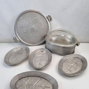 Set de 6 Piezas de Aluminio: Sartén, Asadera con Tapa y Bandejas 'Sizzling Server' - imagen 2