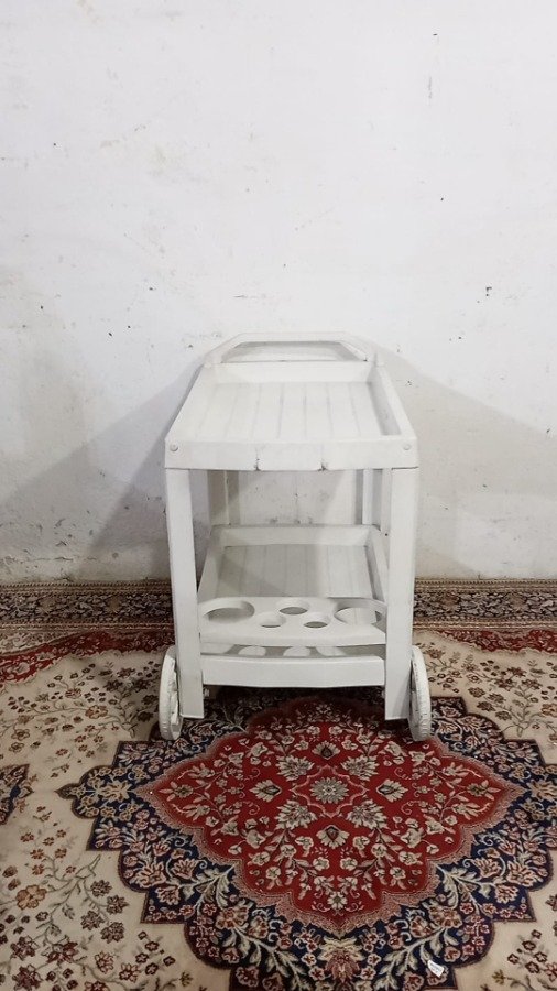 Mesa de madera en PVC blanco para exterior - imagen 4