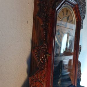 Reloj de Pared Americano con Caja de Roble Tallada y Péndulo - imagen 4