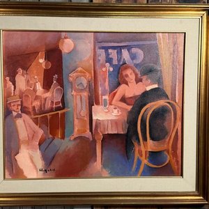 Lote anterior: Óleo sobre tela "La Hora del Diálogo" de Walter Nadal