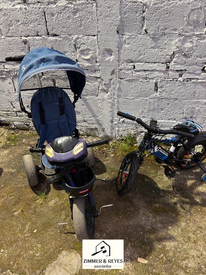 Bicicleta Infantil y Triciclo Azul con Capota