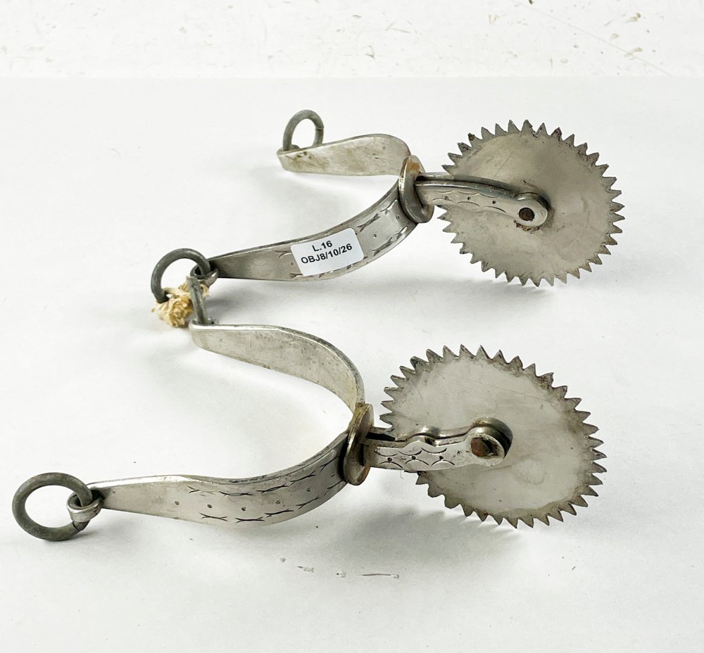 Par de espuelas con rodajas en metal de 17 x 9 cm