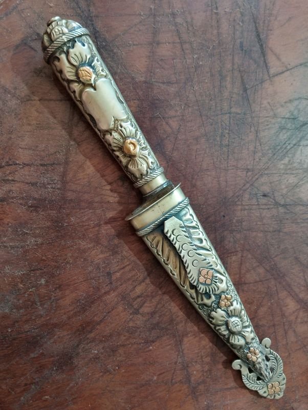 Cuchillo ALIMAR Tandil Alpaca y Oro - imagen 2