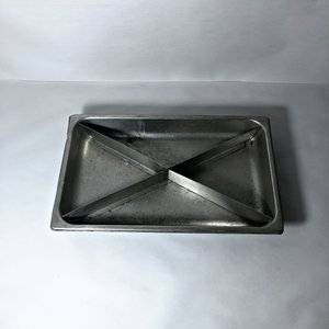 Asadera Rectangular de Acero Inoxidable con Tapa y 4 Divisiones - imagen 2