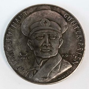 Medalla Homenaje Capitán Günther Prien Submarino U47 Ataque Scapa Flow - imagen 1