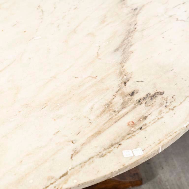 Mesa de comedor circular con tapa de mármol - imagen 3