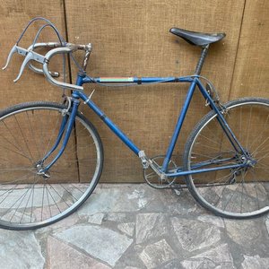 Bicicleta de Carreras Vintage Azul con Cambios en Cuadro - imagen 1