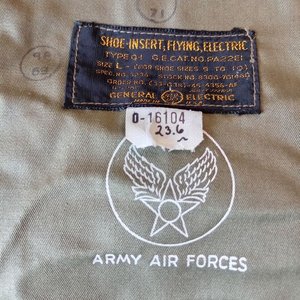 Calentadores de Pies Eléctricos General Electric Army Air Forces Talle L Usados en la Segunda Guerra Mundial - imagen 3