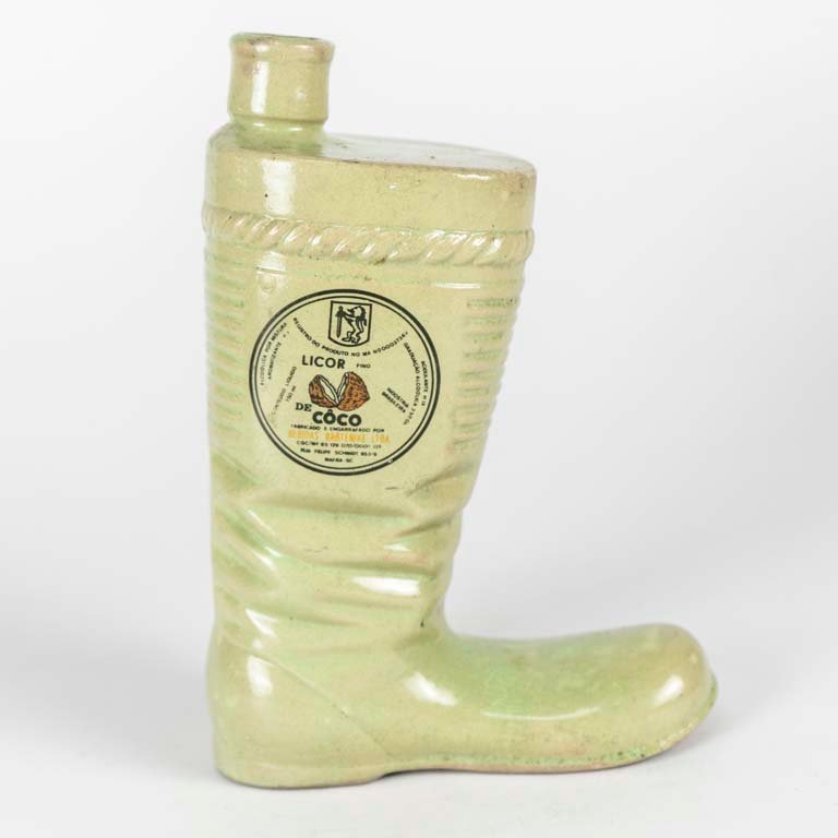 Botella de cerámica de licor de coco forma de bota - imagen 2