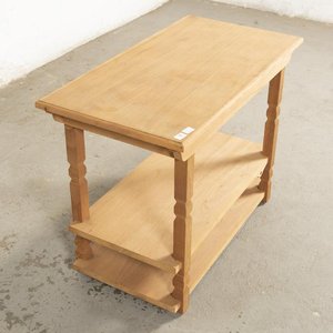 Mesa de Servicio Auxiliar de Madera Clara, Dos Cajones y Tres Niveles - imagen 2