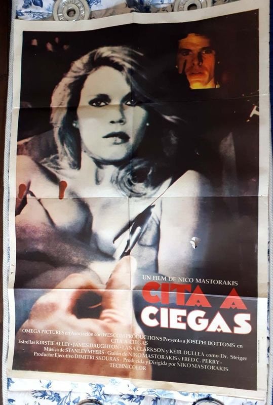 Poster Original de Cine "Cita a Ciegas" (1984) con Joseph Bottoms y Kirstie Alley