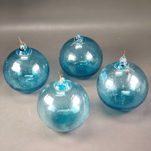 Cuatro Esferas Decorativas de Vidrio Soplado Gordiola Azul - imagen 2