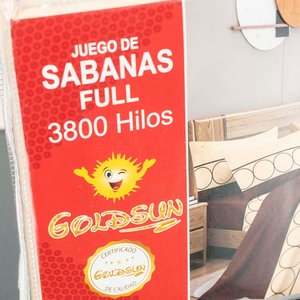 Juego de Sábanas Full 3800 Hilos Marca Goldsun - imagen 2