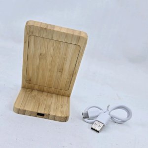 Cargador Inalámbrico de Bambú para Celular (2 Unidades) - imagen 5